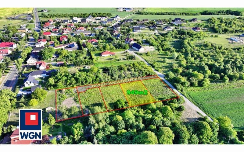 949 m2 | WZ bezterminowe | komplet mediów | Wawrów